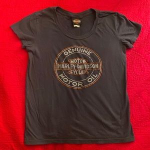 Small black Harley Davidson (HD) short sleeve shirt from Jamaica